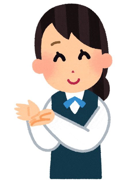 笑顔の女性職員のイラスト